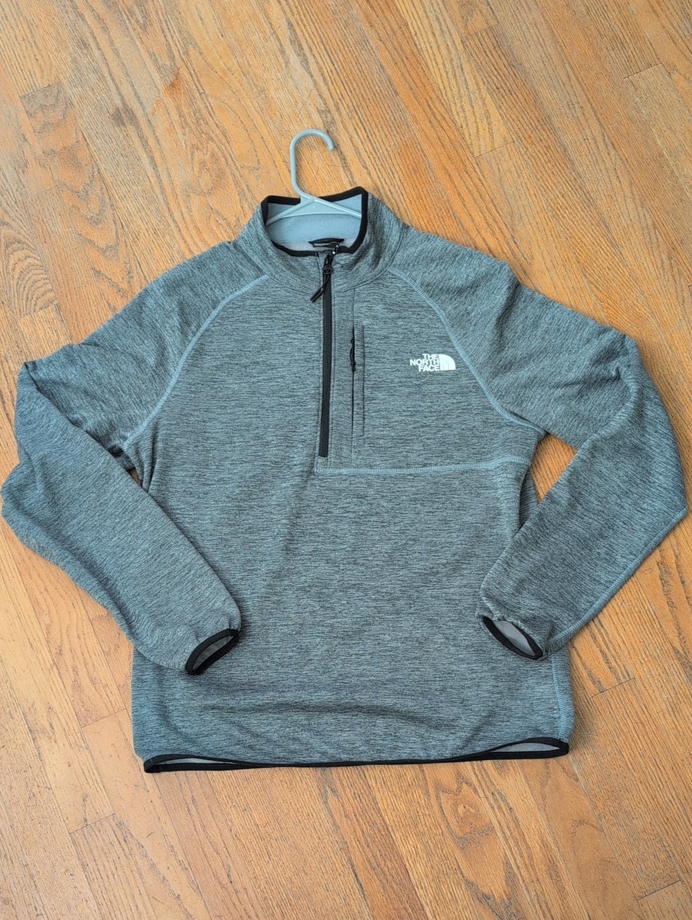 The North Face Men's Heather Gray Half-Zip Sweater